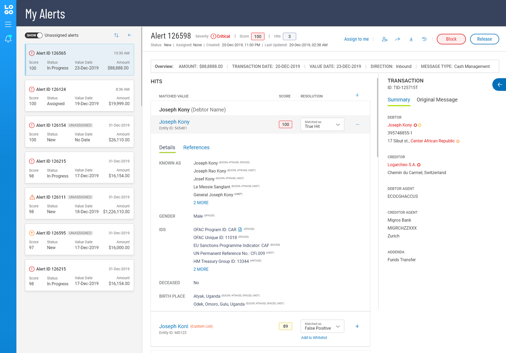 Image of Watchlist Screening Platform Prototype